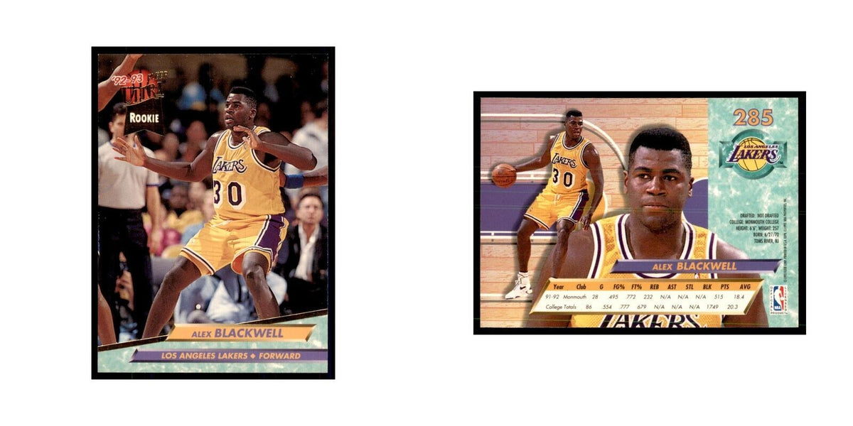 1992 Fleer Ultra Alex Blackwell RC Basketball Cards #285