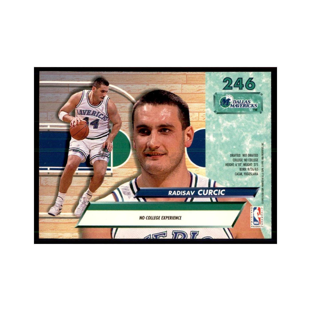1992 Fleer Ultra Radislav Curcic RC Basketball Cards #246