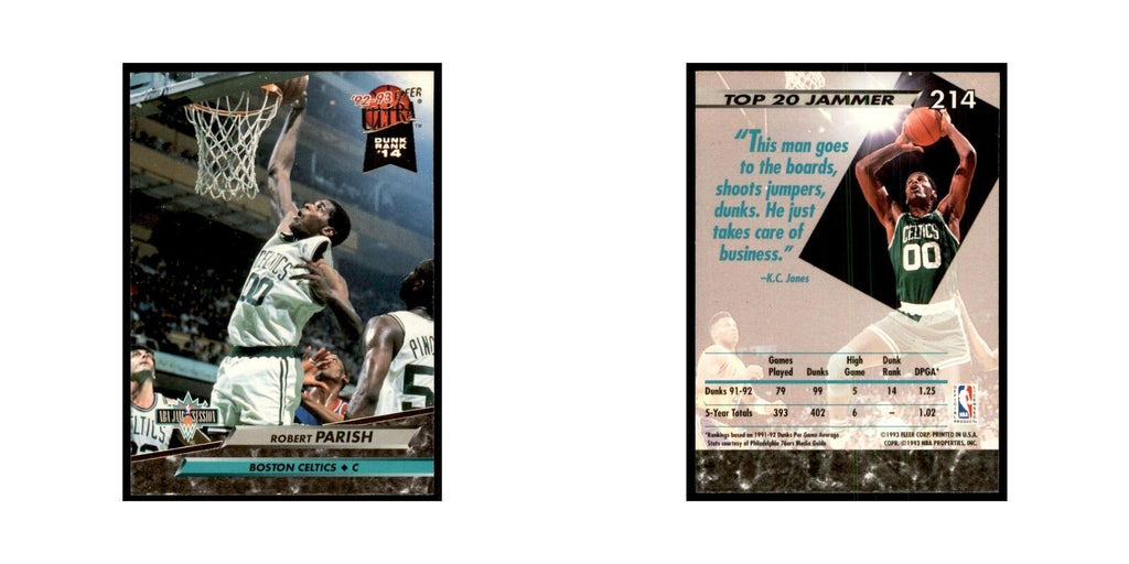 1992 Fleer Ultra Robert Parish Basketball Cards #214