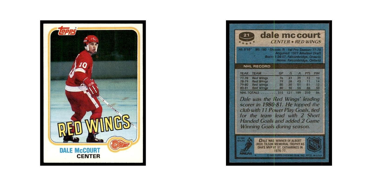 1981 Topps Dale McCourt Hockey Cards #21