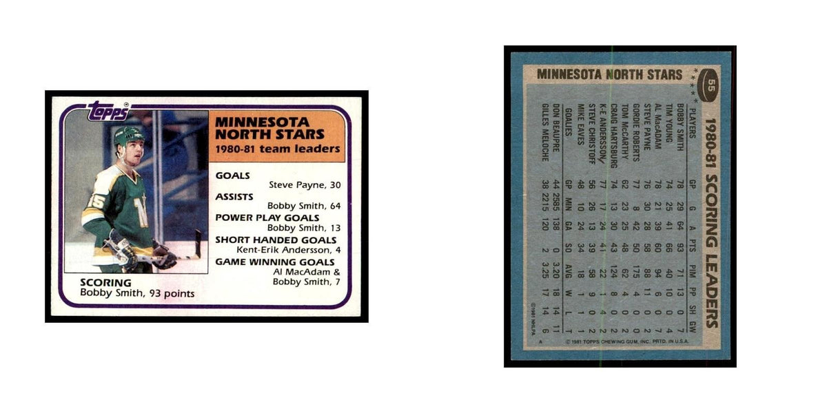 1981 Topps Bobby Smith Hockey Cards #55