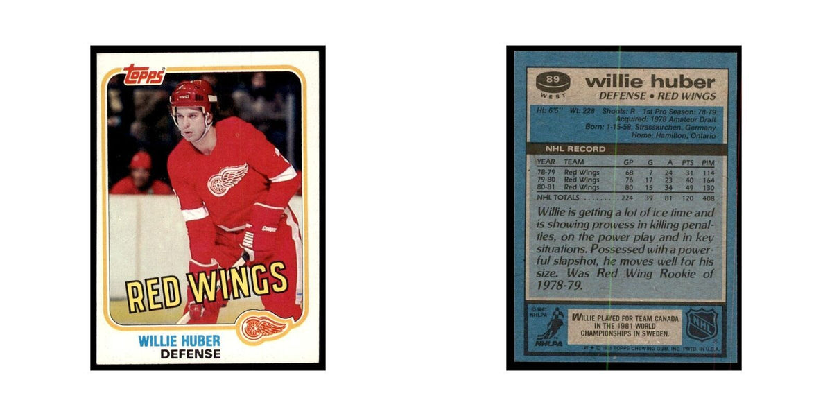 1981 Topps Willie Huber Hockey Cards #W89