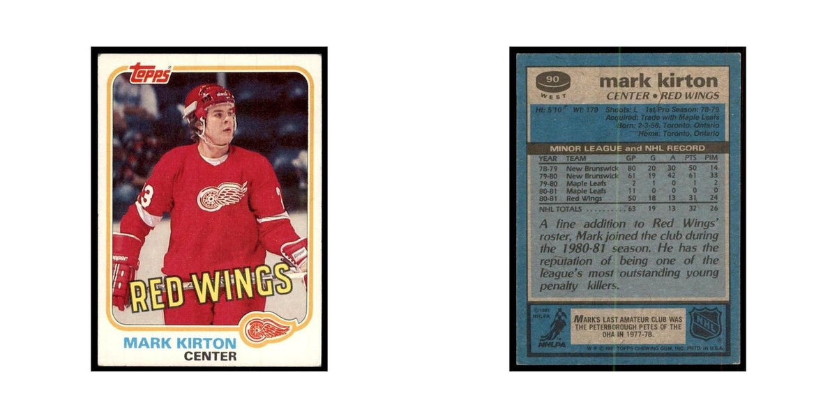 1981 Topps Mark Kirton Hockey Cards #W90