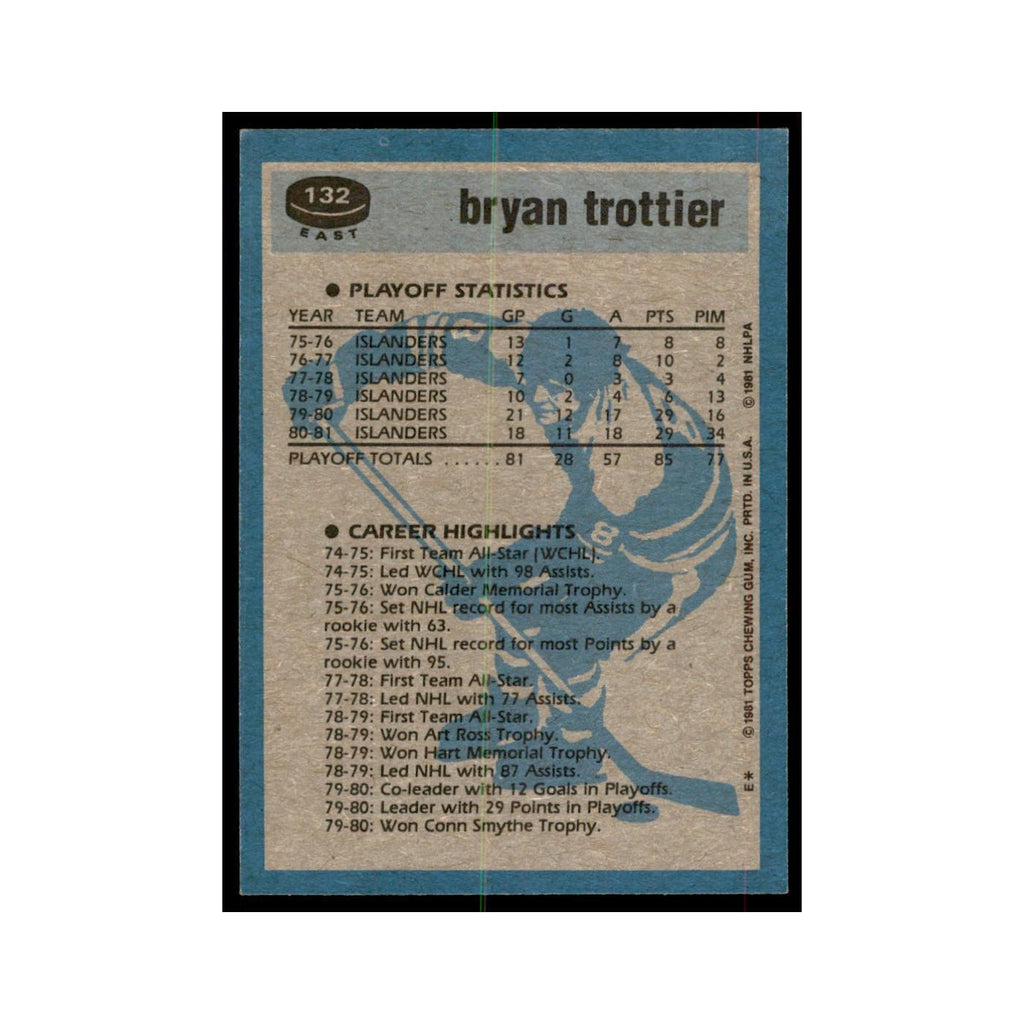 1981 Topps Bryan Trottier Hockey Cards #E132