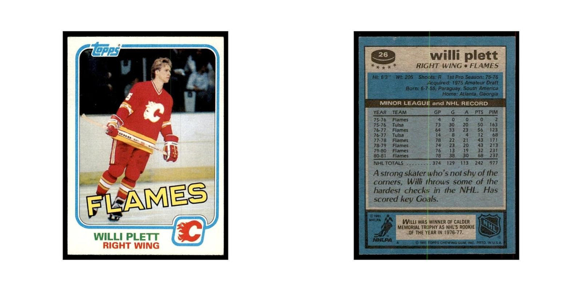 1981 Topps Willi Plett Hockey Cards #26