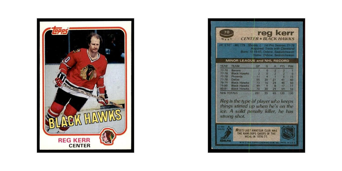 1981 Topps Reg Kerr Hockey Cards #W70