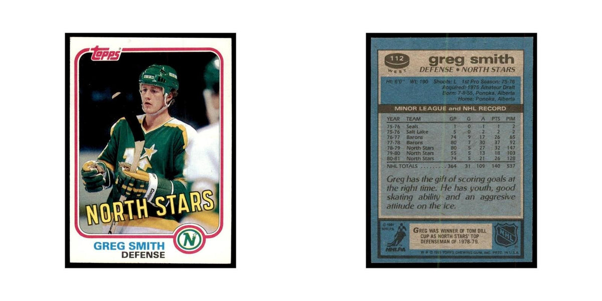 1981 Topps Greg Smith Hockey Cards #W112