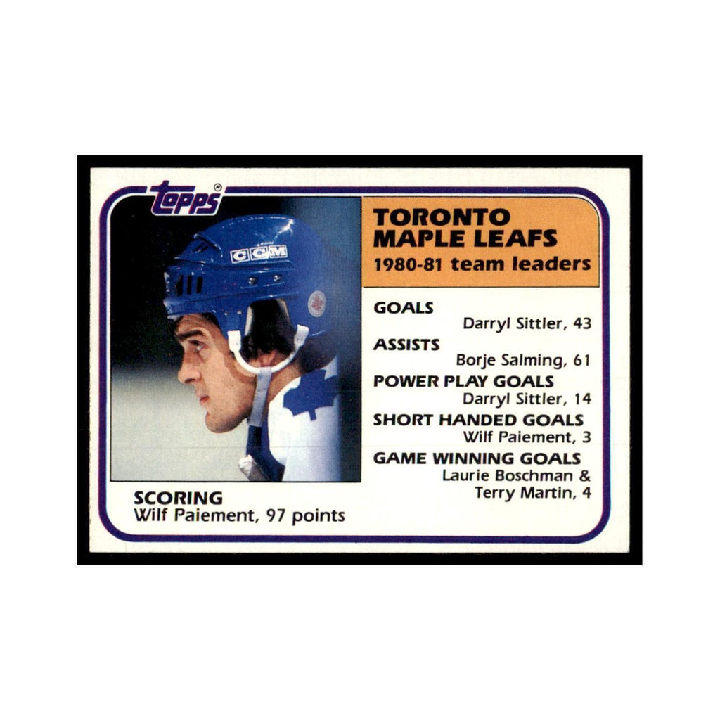 1981 Topps Wilf Paiement Hockey Cards #63