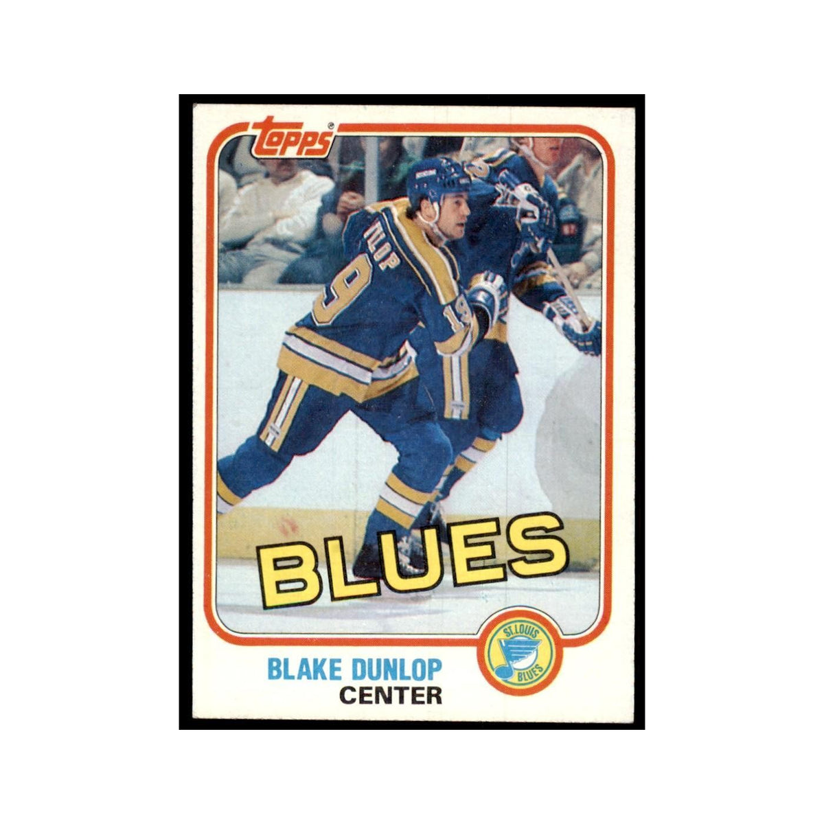 1981 Topps Blake Dunlop Hockey Cards #W117