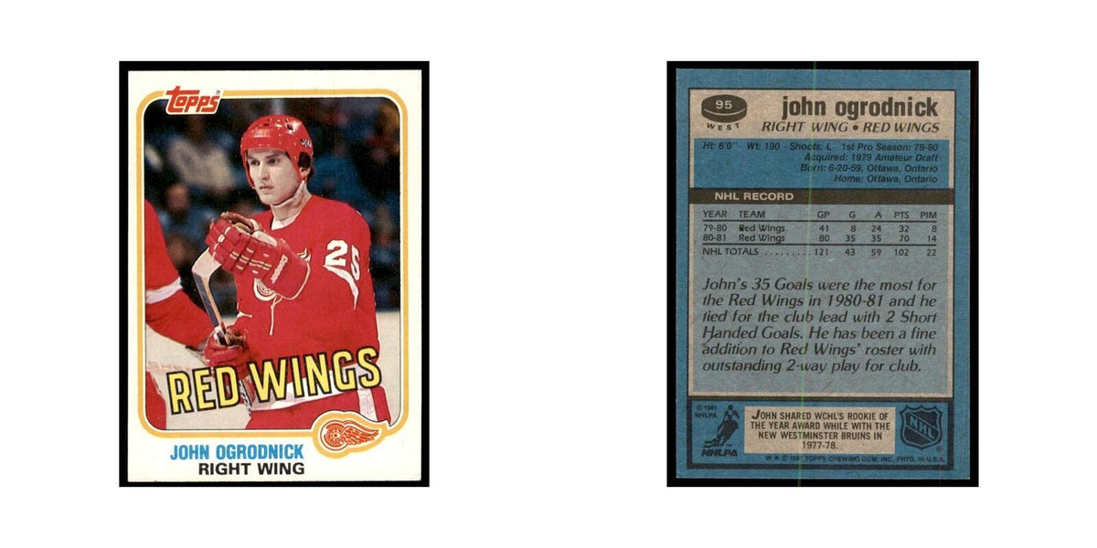 1981 Topps John Ogrodnick Hockey Cards #W95