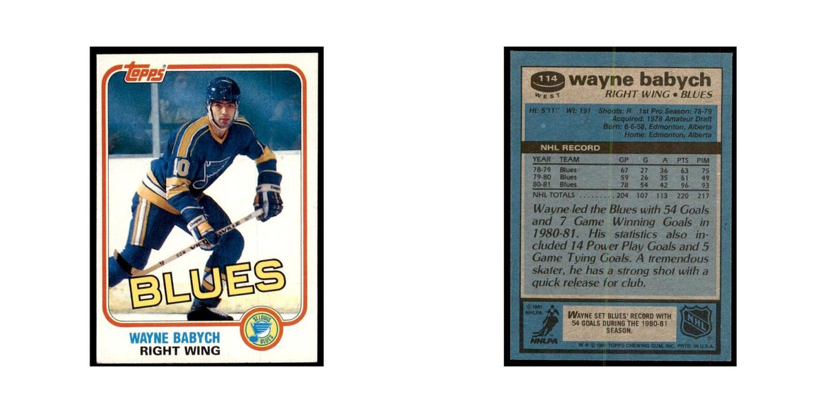 1981 Topps Wayne Babych Hockey Cards #W114