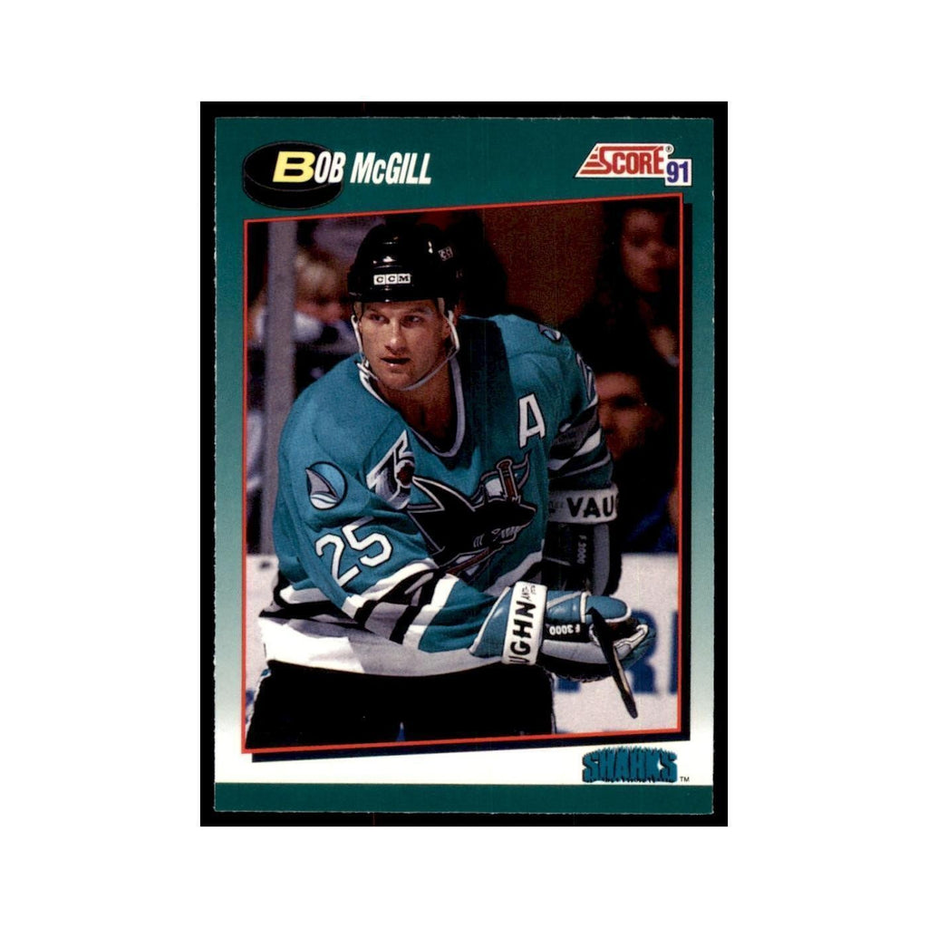 1991 Score Rookie and Traded Bob McGill San Jose Sharks #10T