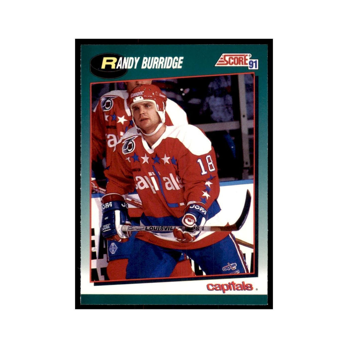 1991 Score Rookie and Traded Randy Burridge Washington Capitals #14T