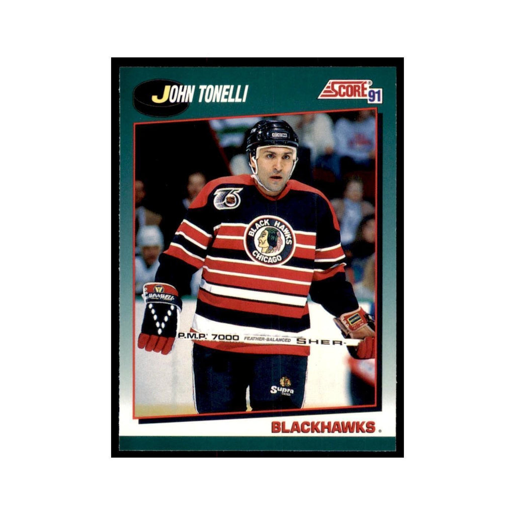 1991 Score Rookie and Traded John Tonelli Chicago Blackhawks #17T