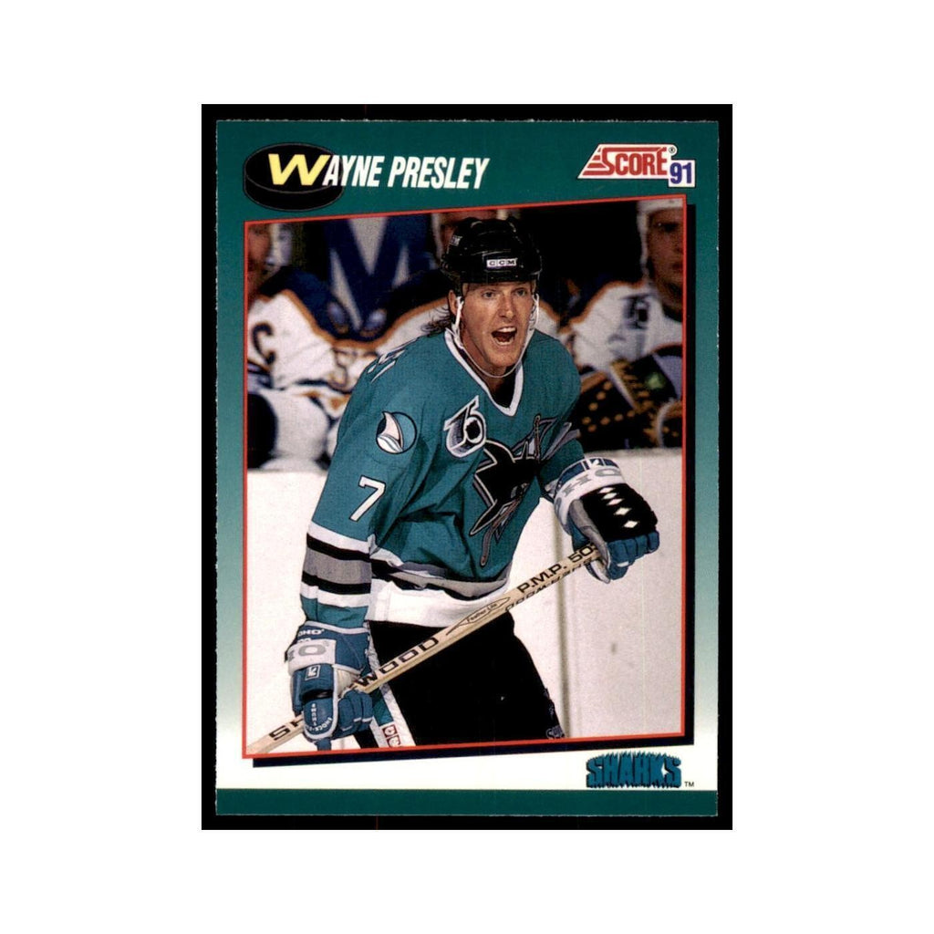 1991 Score Rookie and Traded Wayne Presley San Jose Sharks #9T