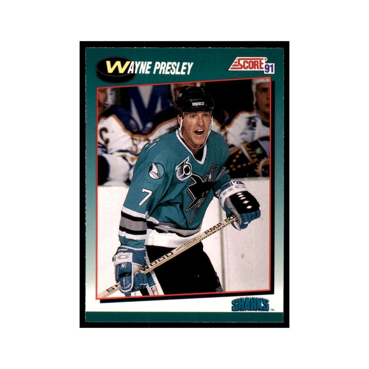 1991 Score Rookie and Traded Wayne Presley San Jose Sharks #9T