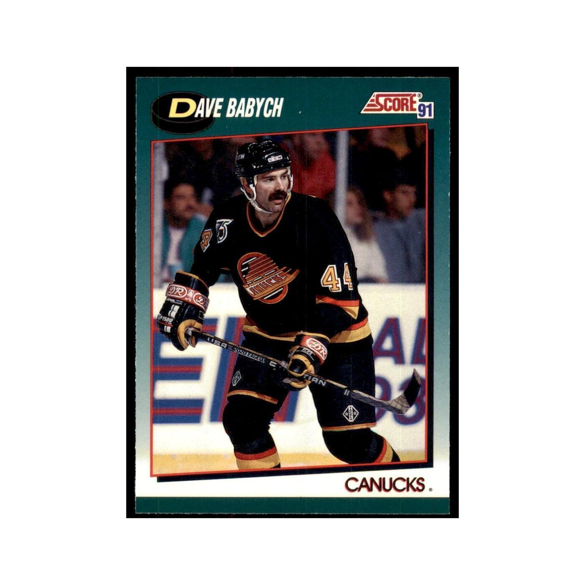 1991 Score Rookie and Traded Dave Babych Vancouver Canucks #34T