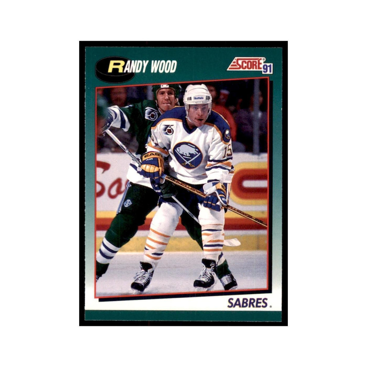1991 Score Rookie and Traded Randy Wood Buffalo Sabres #42T