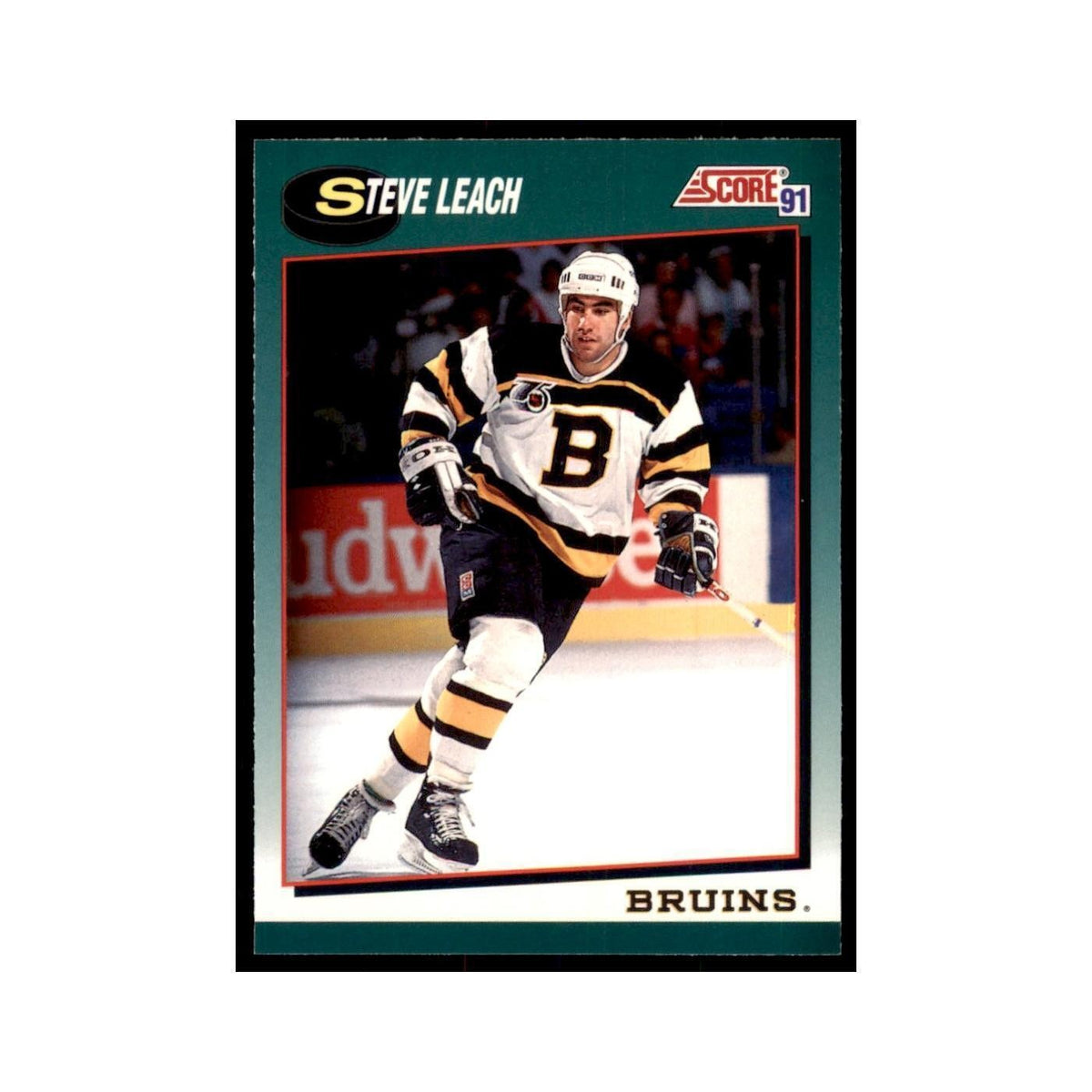 1991 Score Rookie and Traded Steve Leach Boston Bruins #26T