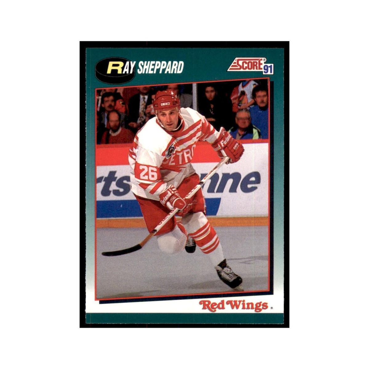 1991 Score Rookie and Traded Ray Sheppard Detroit Red Wings #36T