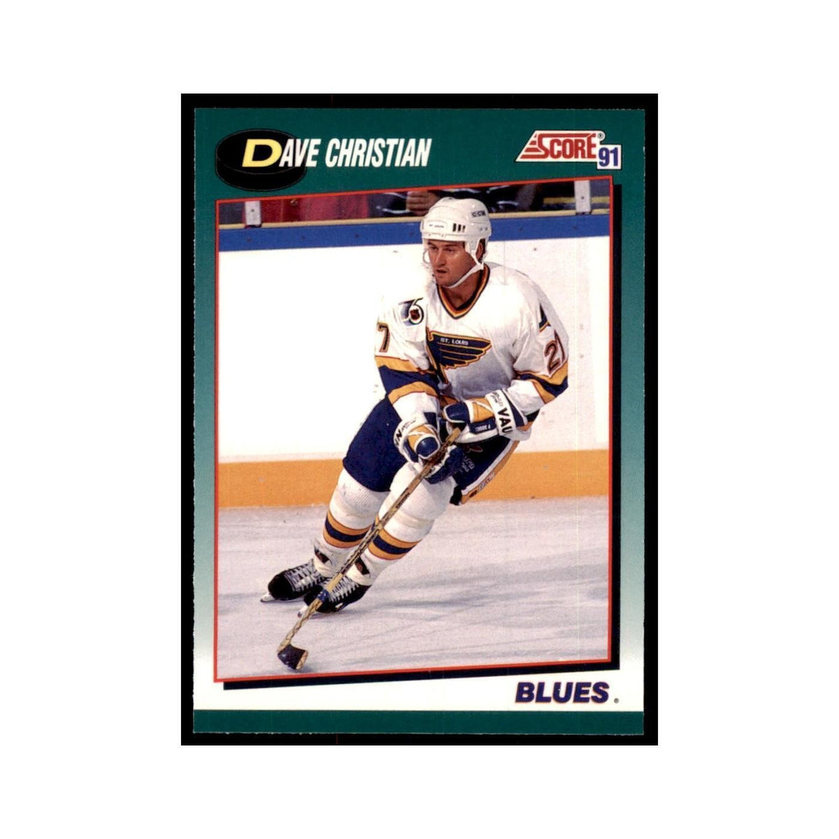 1991 Score Rookie and Traded Dave Christian St. Louis Blues #39T