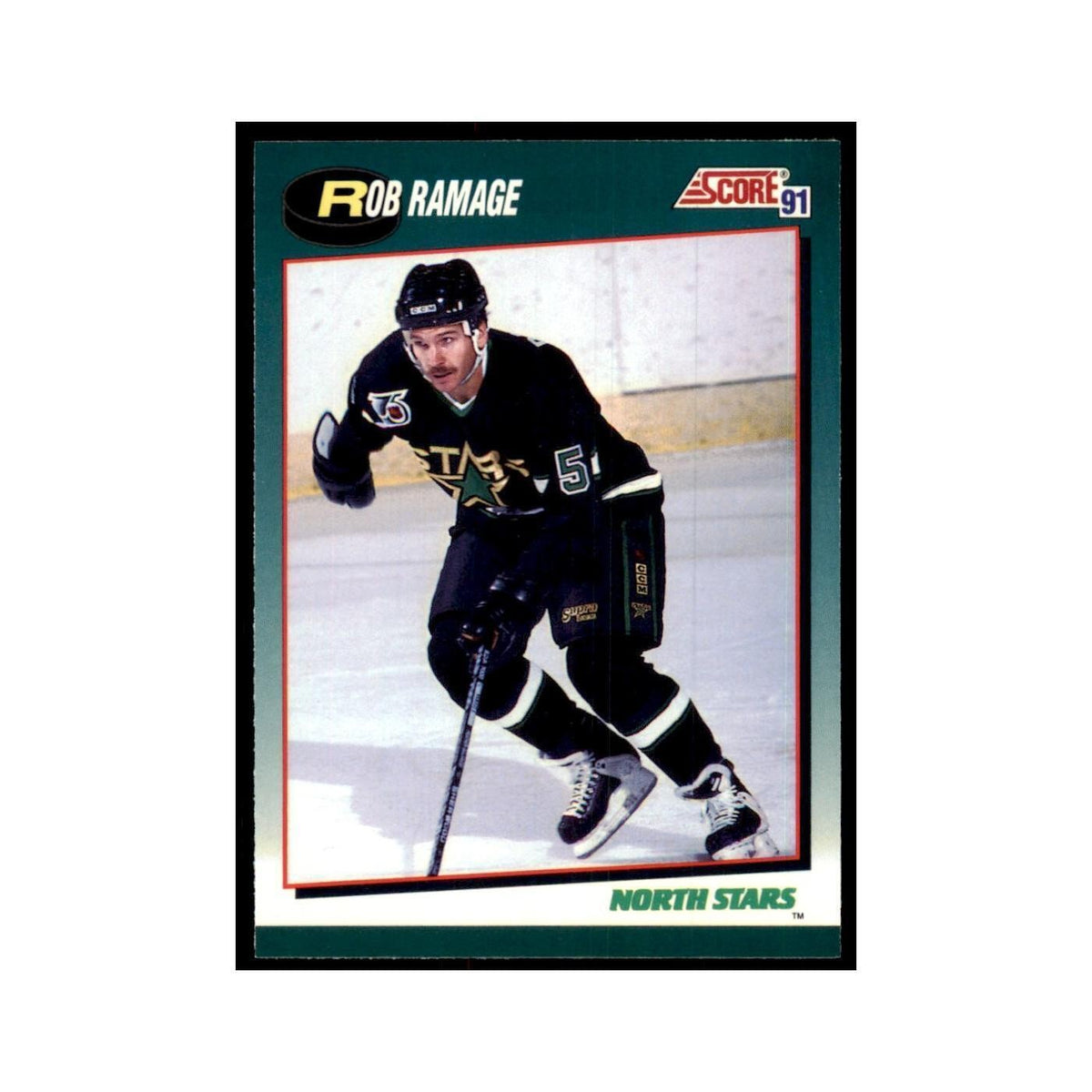 1991 Score Rookie and Traded Rob Ramage Minnesota North Stars #23T