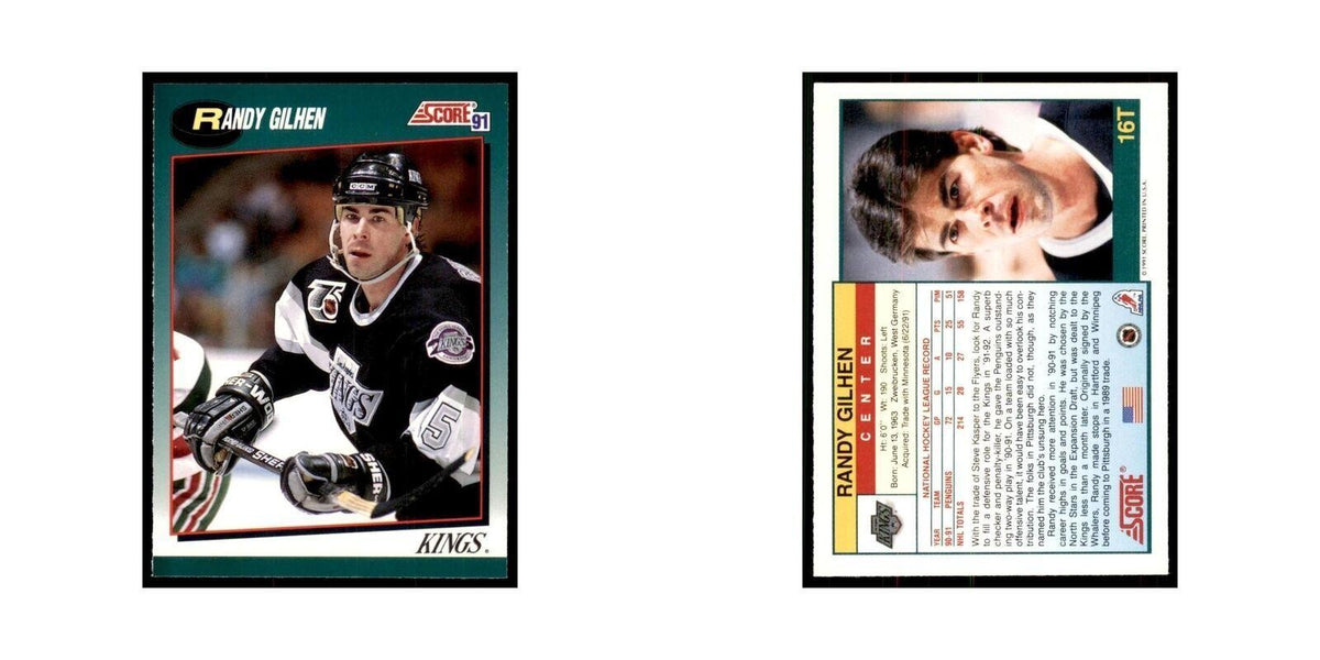 1991 Score Rookie and Traded Randy Gilhen Los Angeles Kings #16T
