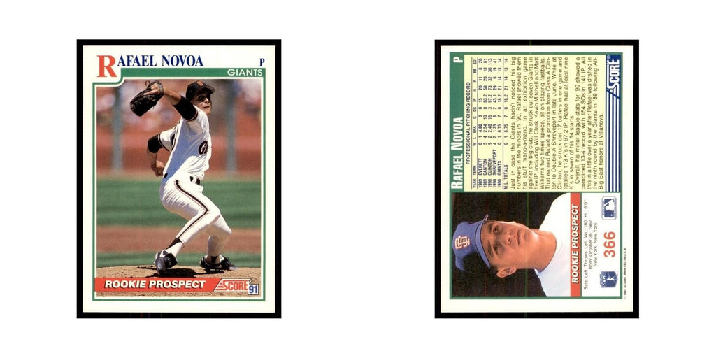 1991 Score Rafael Novoa Baseball Cards #366
