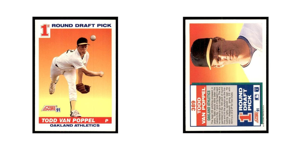 1991 Score Todd Van Poppel Baseball Cards #389