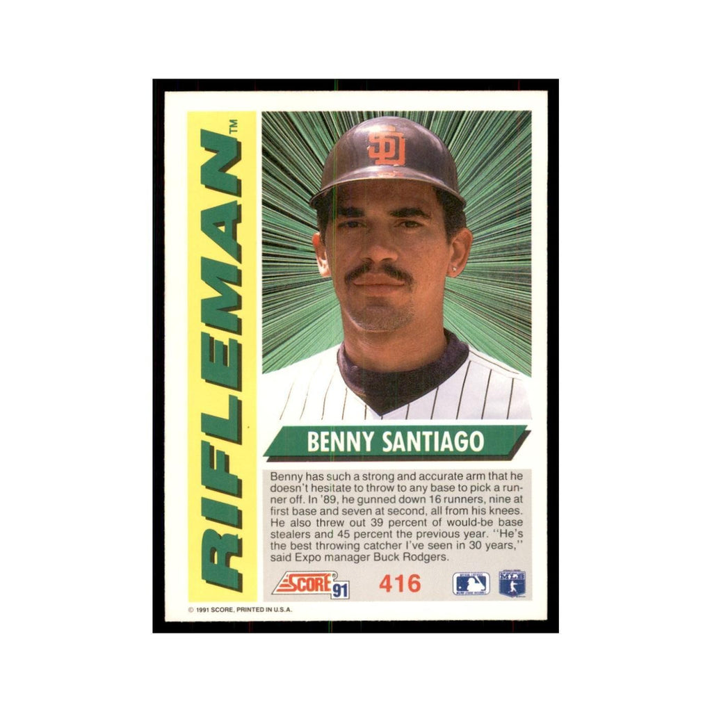 1991 Score Benny Santiago Baseball Cards #416