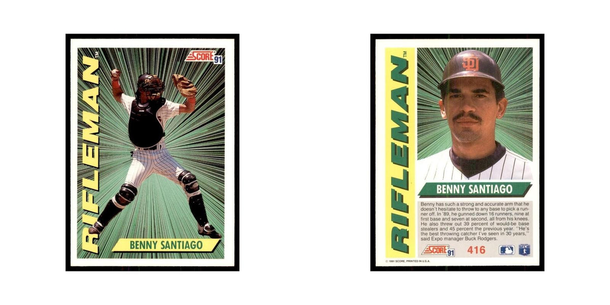 1991 Score Benny Santiago Baseball Cards #416