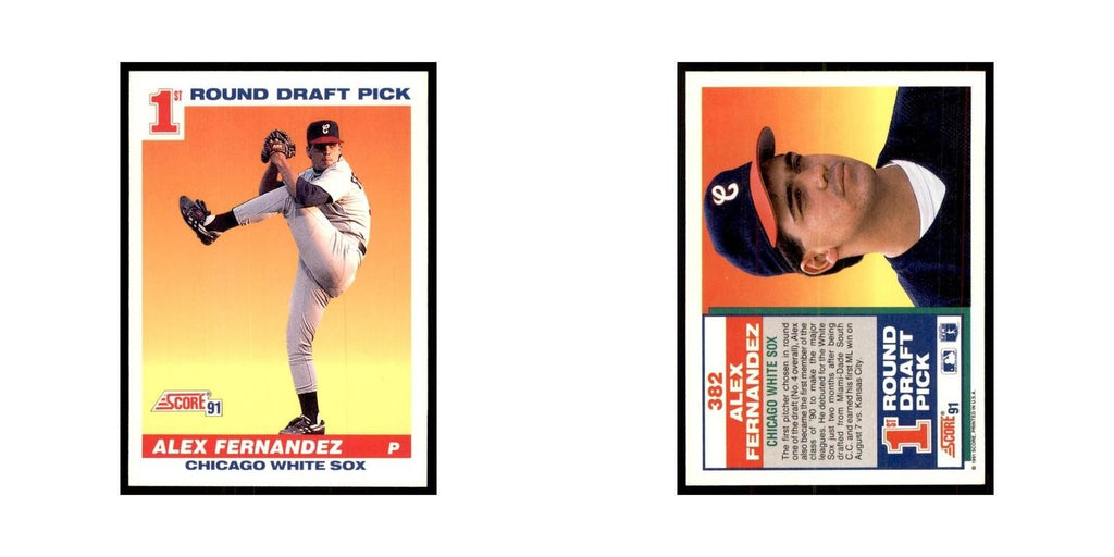 1991 Score Alex Fernandez Baseball Cards #382