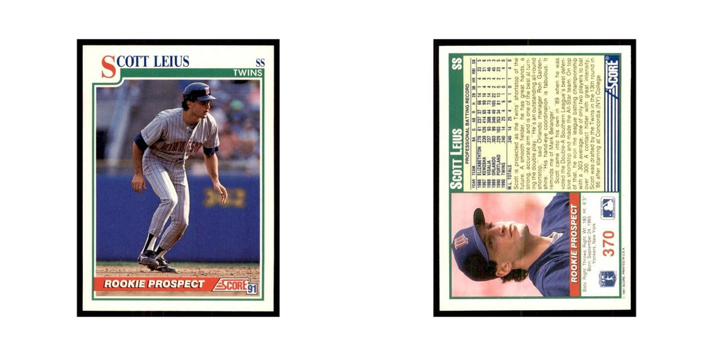 1991 Score Scott Leius Baseball Cards #370