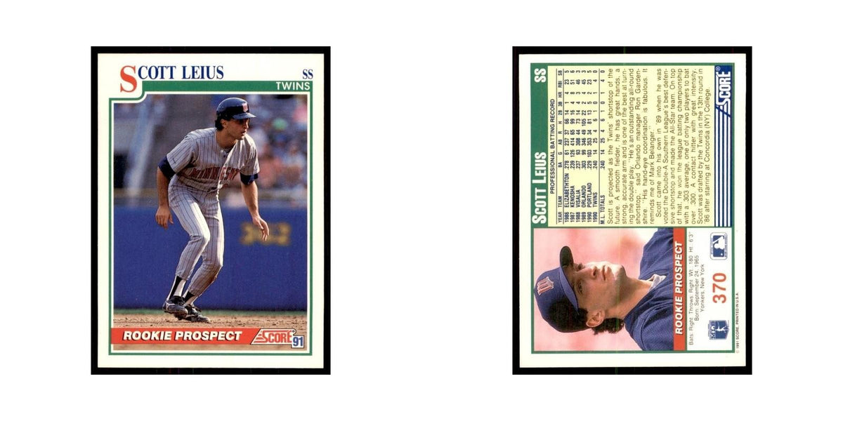 1991 Score Scott Leius Baseball Cards #370