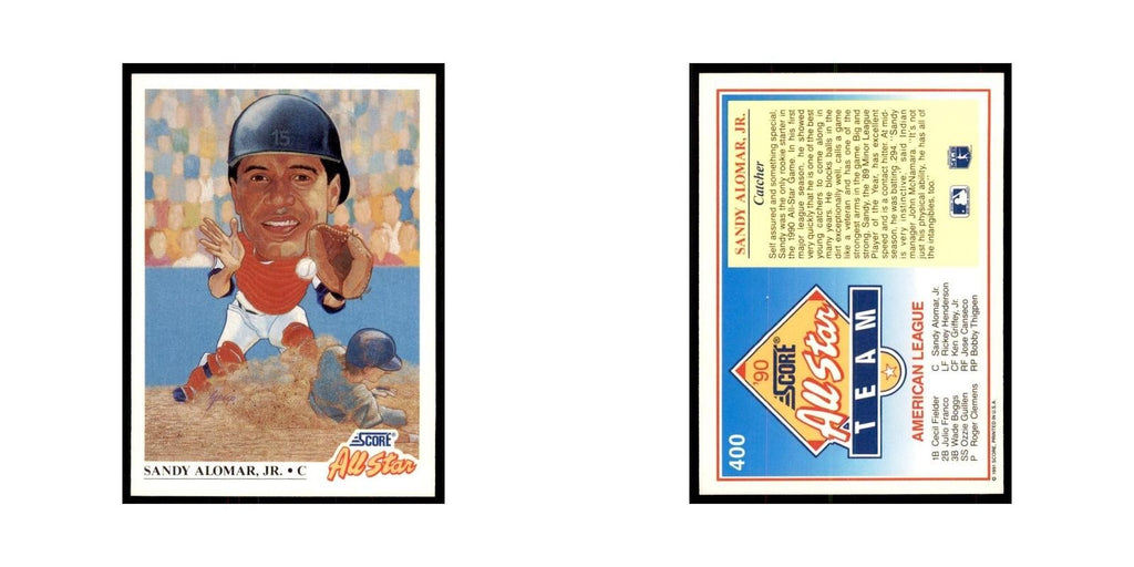 1991 Score Sandy Alomar Jr. Baseball Cards #400