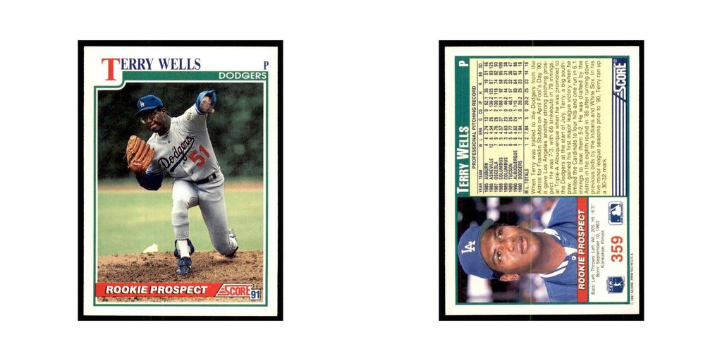 1991 Score Terry Wells Baseball Cards #359