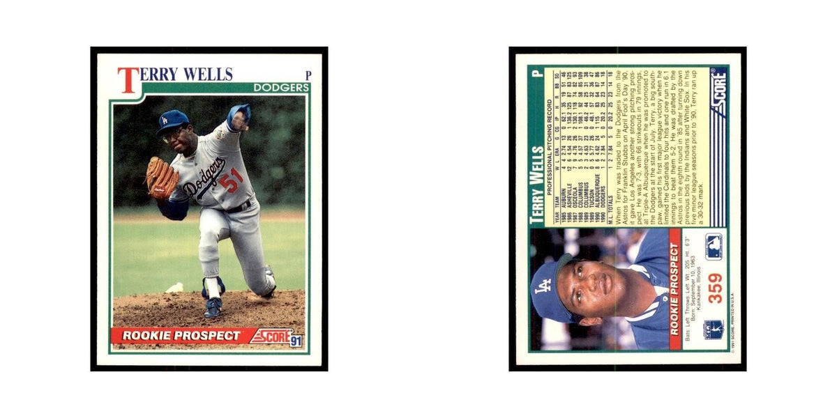 1991 Score Terry Wells Baseball Cards #359
