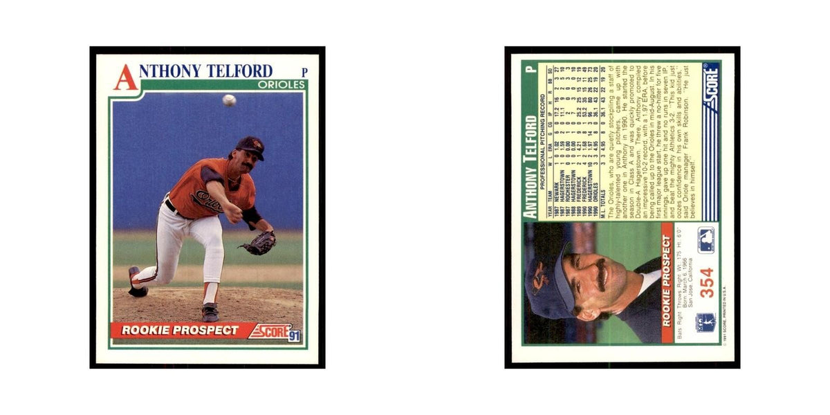 1991 Score Anthony Telford Baseball Cards #354