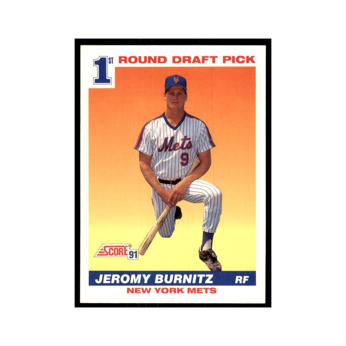 1991 Score Jeromy Burnitz Baseball Cards #380