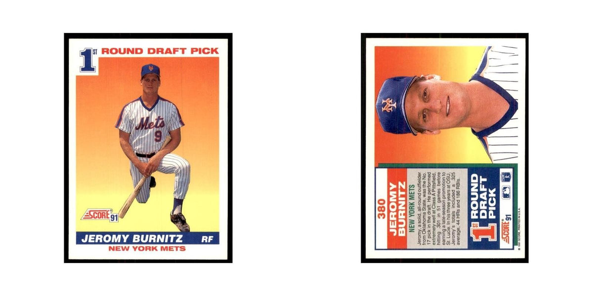 1991 Score Jeromy Burnitz Baseball Cards #380