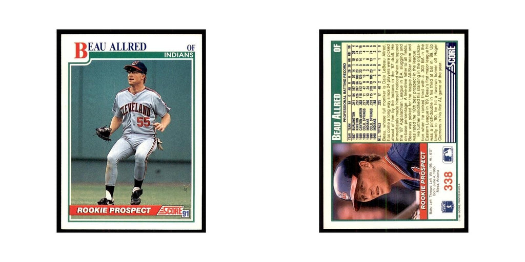 1991 Score Beau Allred Baseball Cards #338