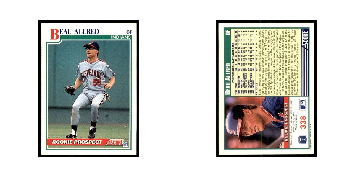 1991 Score Beau Allred Baseball Cards #338