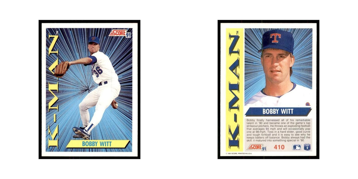 1991 Score Bobby Witt Baseball Cards #410