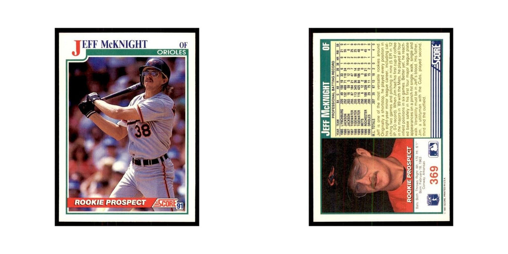 1991 Score Jeff McKnight Baseball Cards #369