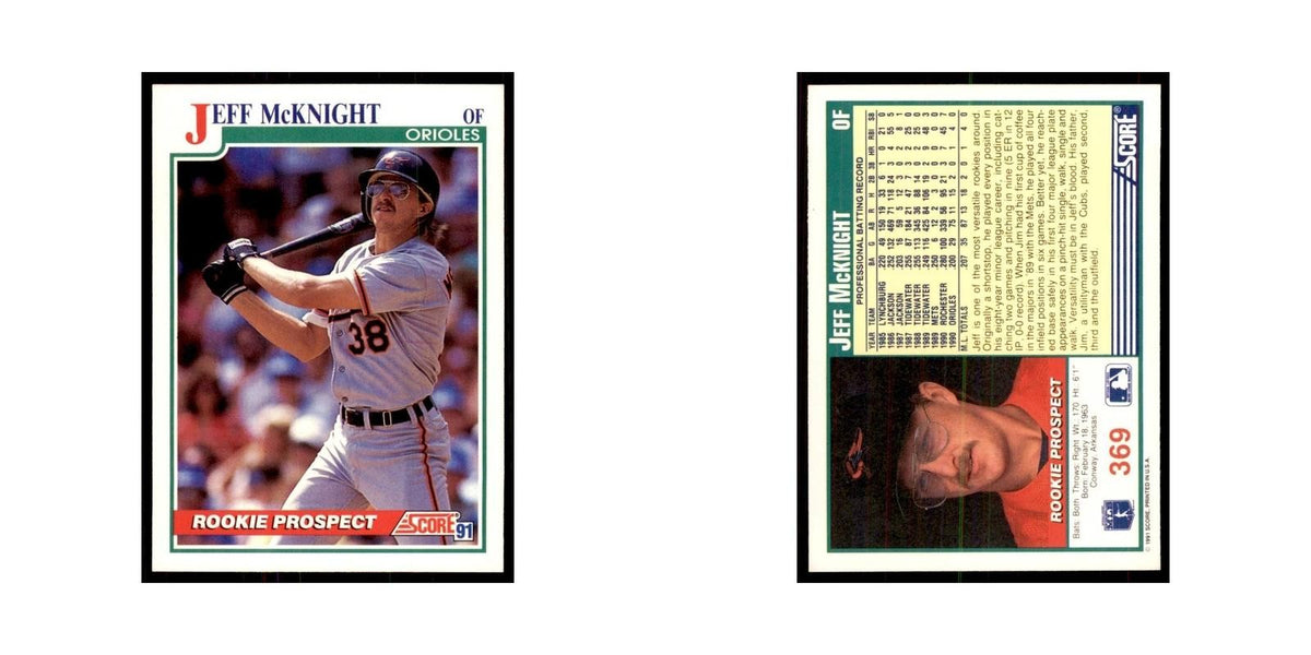 1991 Score Jeff McKnight Baseball Cards #369