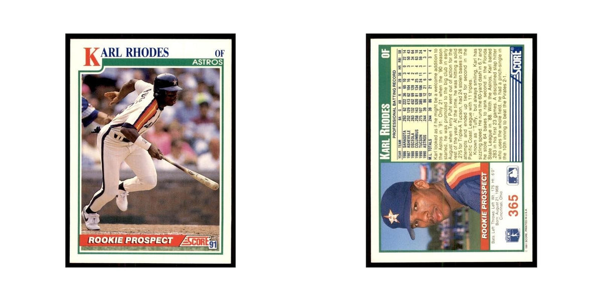 1991 Score Karl Rhodes Baseball Cards #365