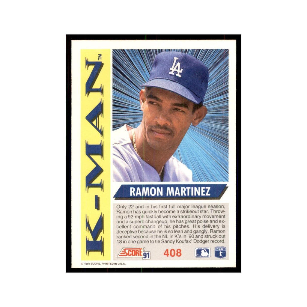 1991 Score Ramon Martinez Baseball Cards #408