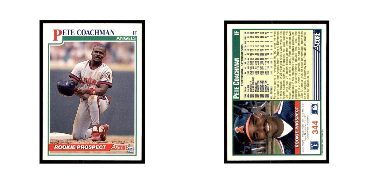 1991 Score Pete Coachman Baseball Cards #344