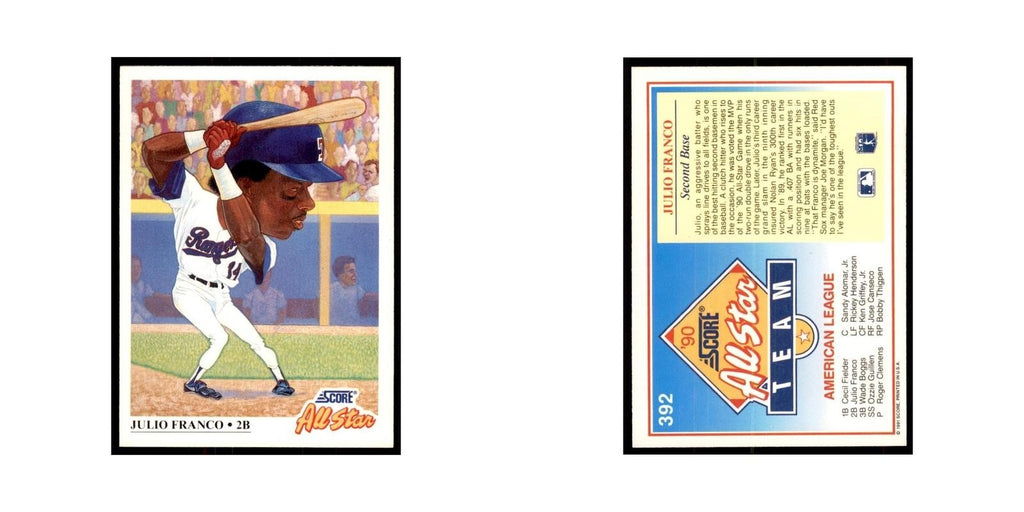 1991 Score Julio Franco Baseball Cards #392