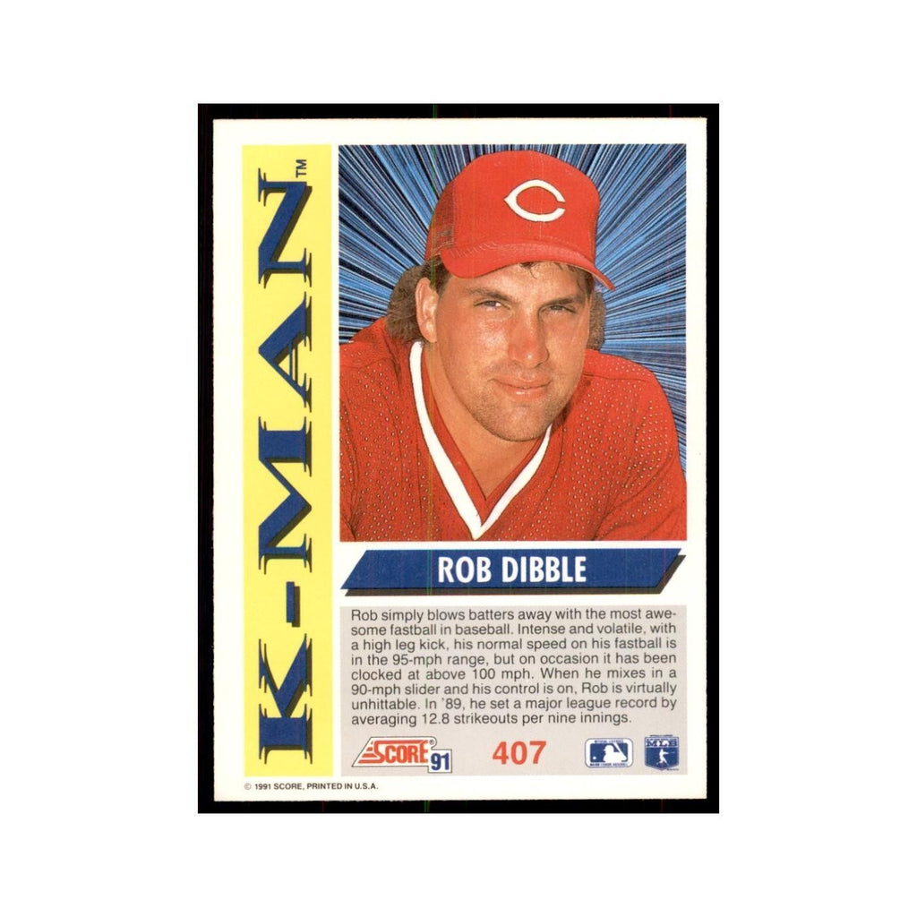 1991 Score Rob Dibble Baseball Cards #407